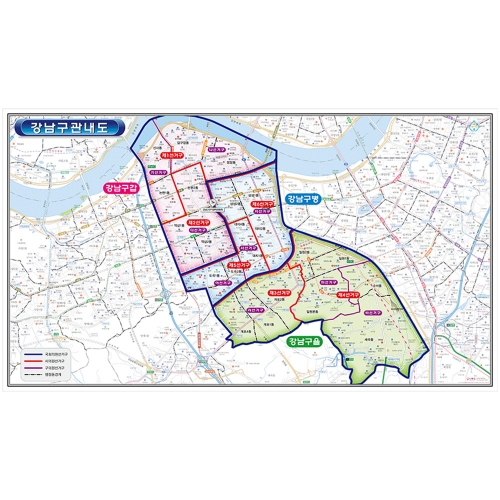 [선거구지도] 강남,서초구 선거구 구역 안내도 - 나우맵 맞춤 지도제작 문의