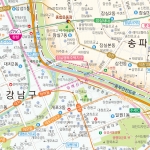 [이벤트상품] 서울지도 코팅 소형(107x77cm) 고리형타공
