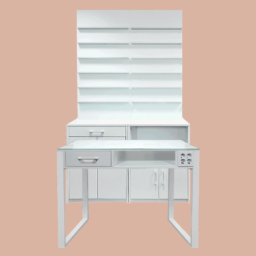 해오름 목재 싱글 세트 <small>1인샵 추천 네일샵 가구</small><hr style="border: solid 1px #dbdbdb;"><h5>구성 : 해오름 1200 목재 진열장+해오름 1200 테이블</h5>