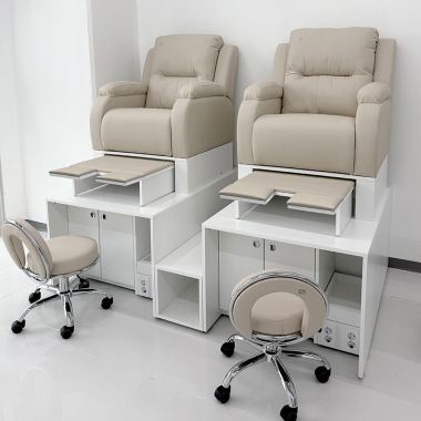 앙뜨레 2인 건식 스파세트 <small>네일패디가구</small><hr style="border: solid 1px #dbdbdb;"><h5>구성 : 소파2+소파고정단2+패디단2+계단1+패디발판2+시술의자2</h5>