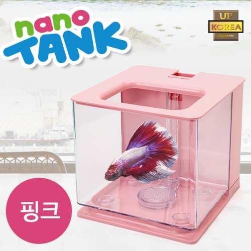 나노탱크 자동물갈이어항(핑크)