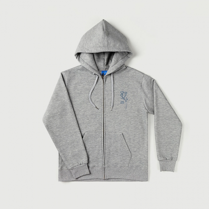 [2019 Love, poem] ZIP-UP HOODY (A - Gray)