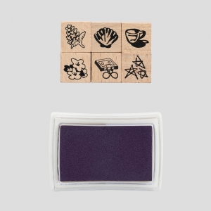 [LILAC] WOOD STAMP SET