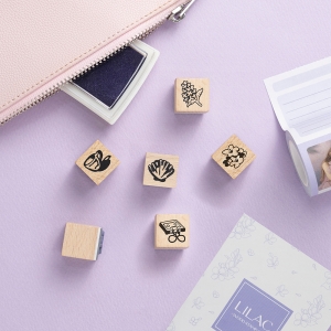 [LILAC] WOOD STAMP SET