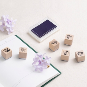 [LILAC] WOOD STAMP SET