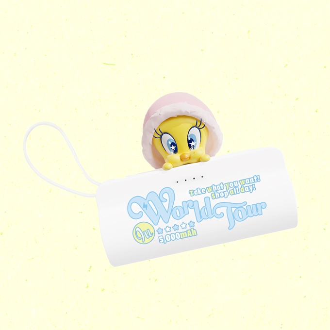 [THE WINNING] TWEETY x IU DOCKING TYPE POWER BANK (해외 구매 불가)