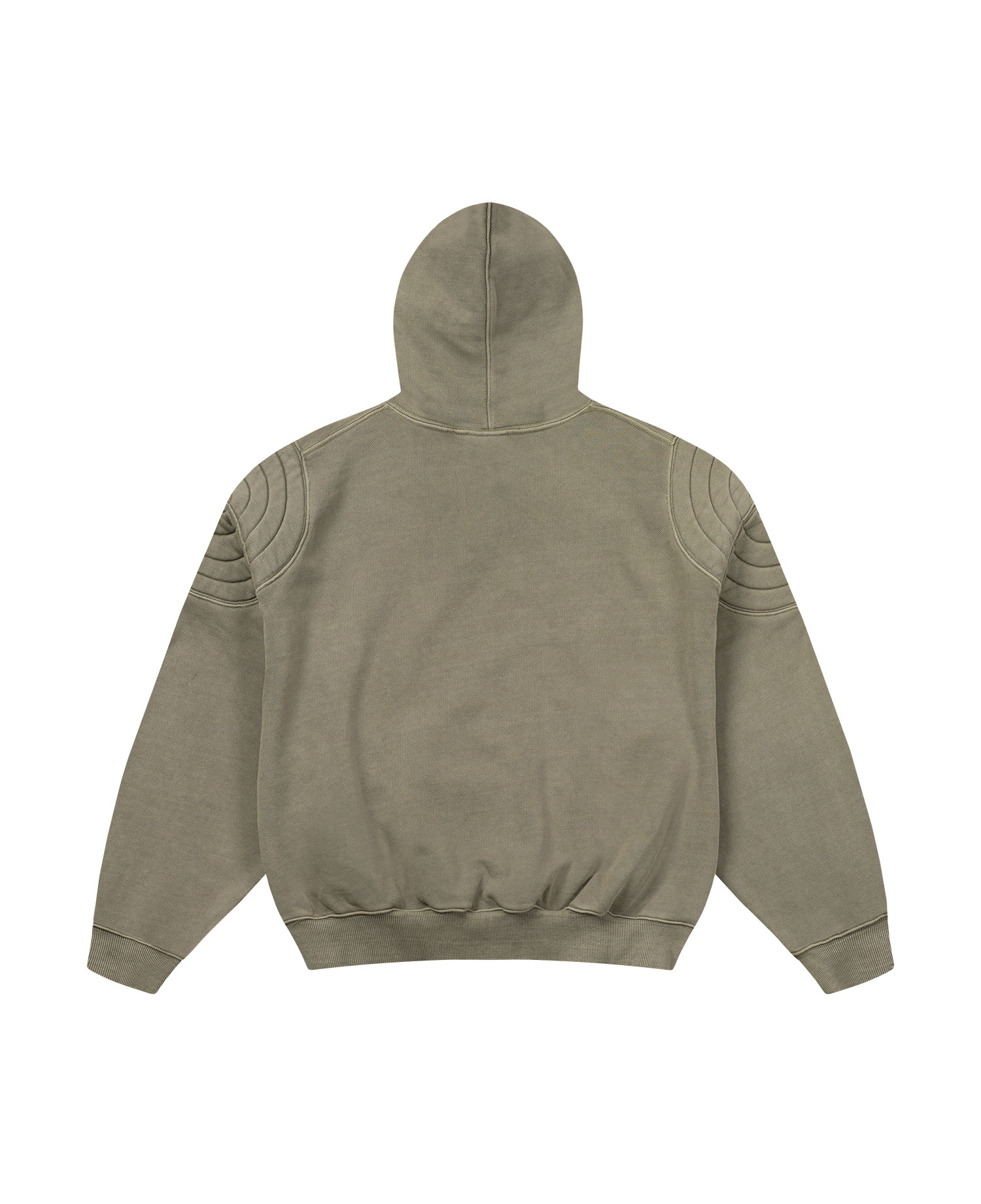 INSANE PADDED SHOULDER HOODIE_OLIVE