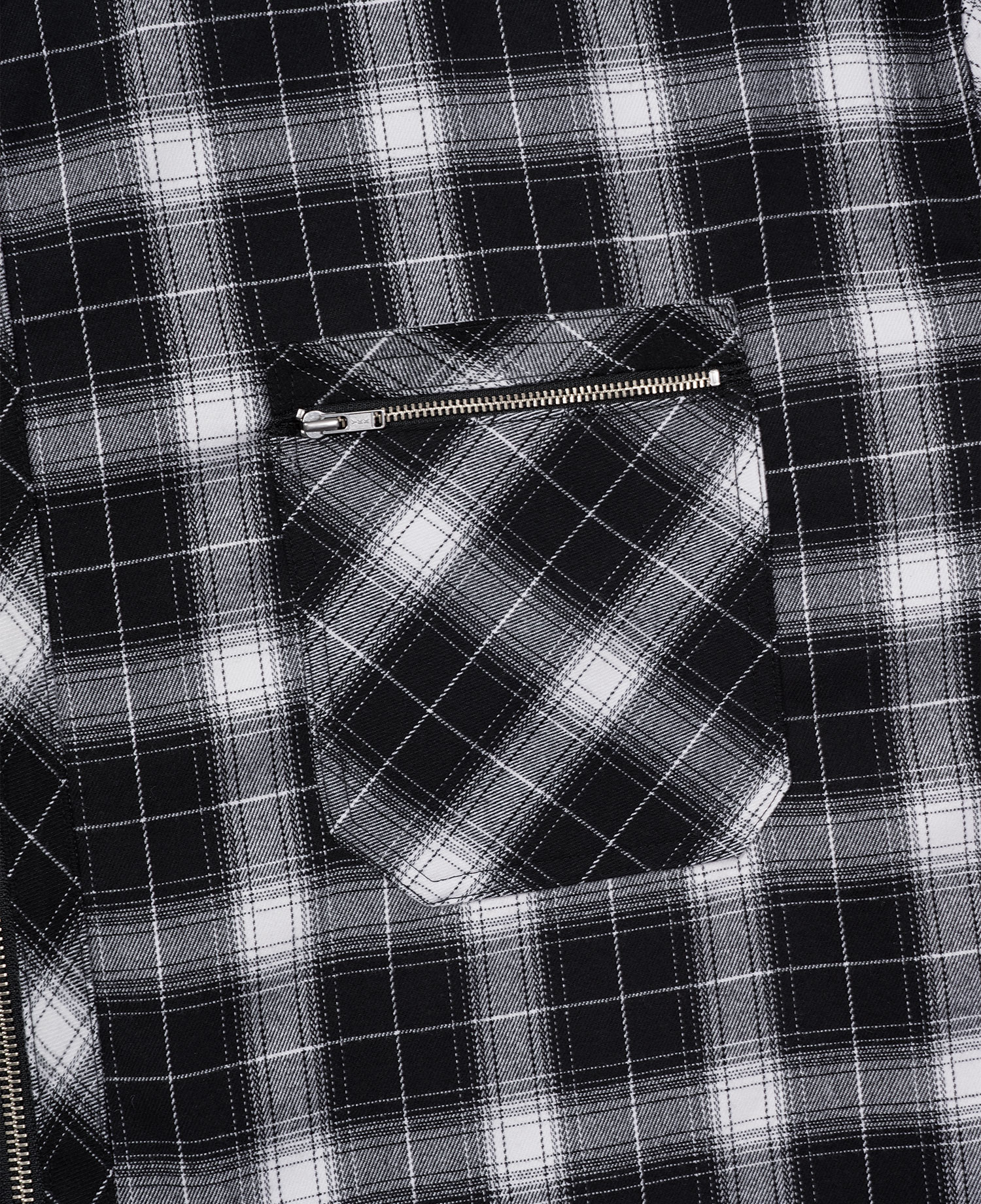 INSANE FLANNEL PADDED HOODIE SHIRT_BLACK