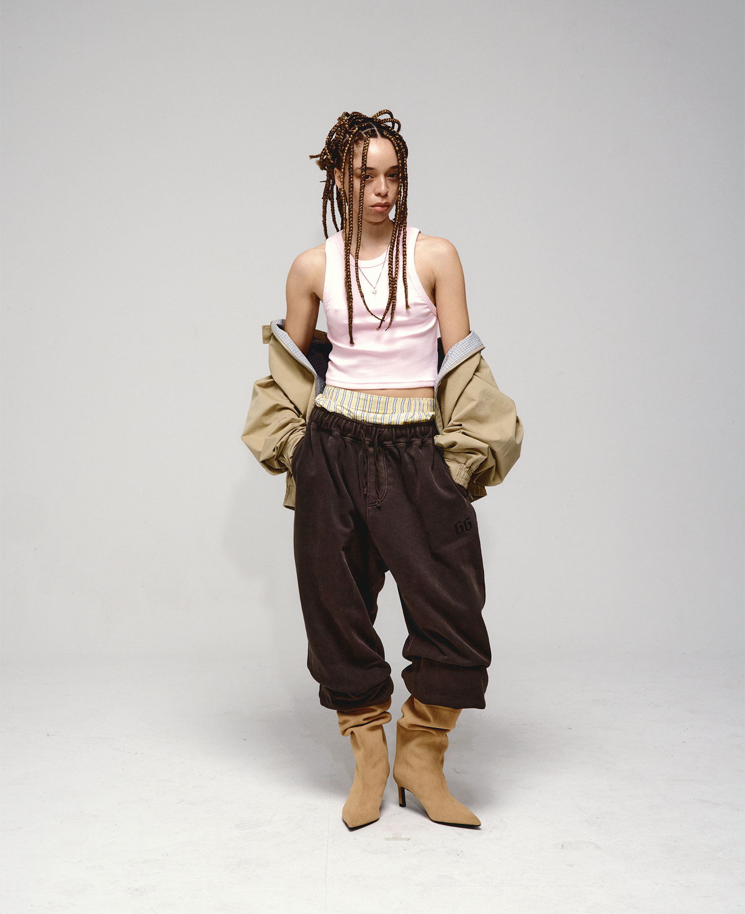 INSANE BASIC SWEAT PANTS_BROWN