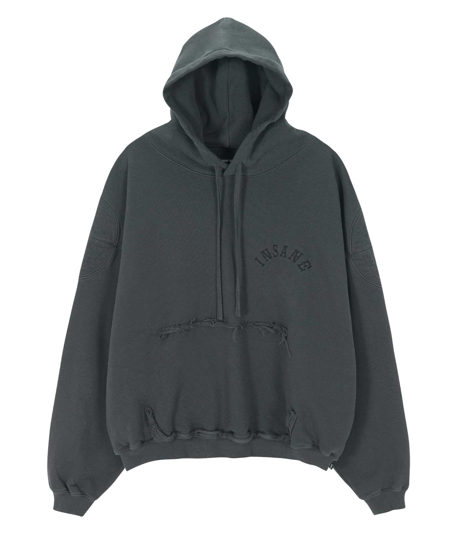 INSANE DISTRESSED HOODIE_BLACK