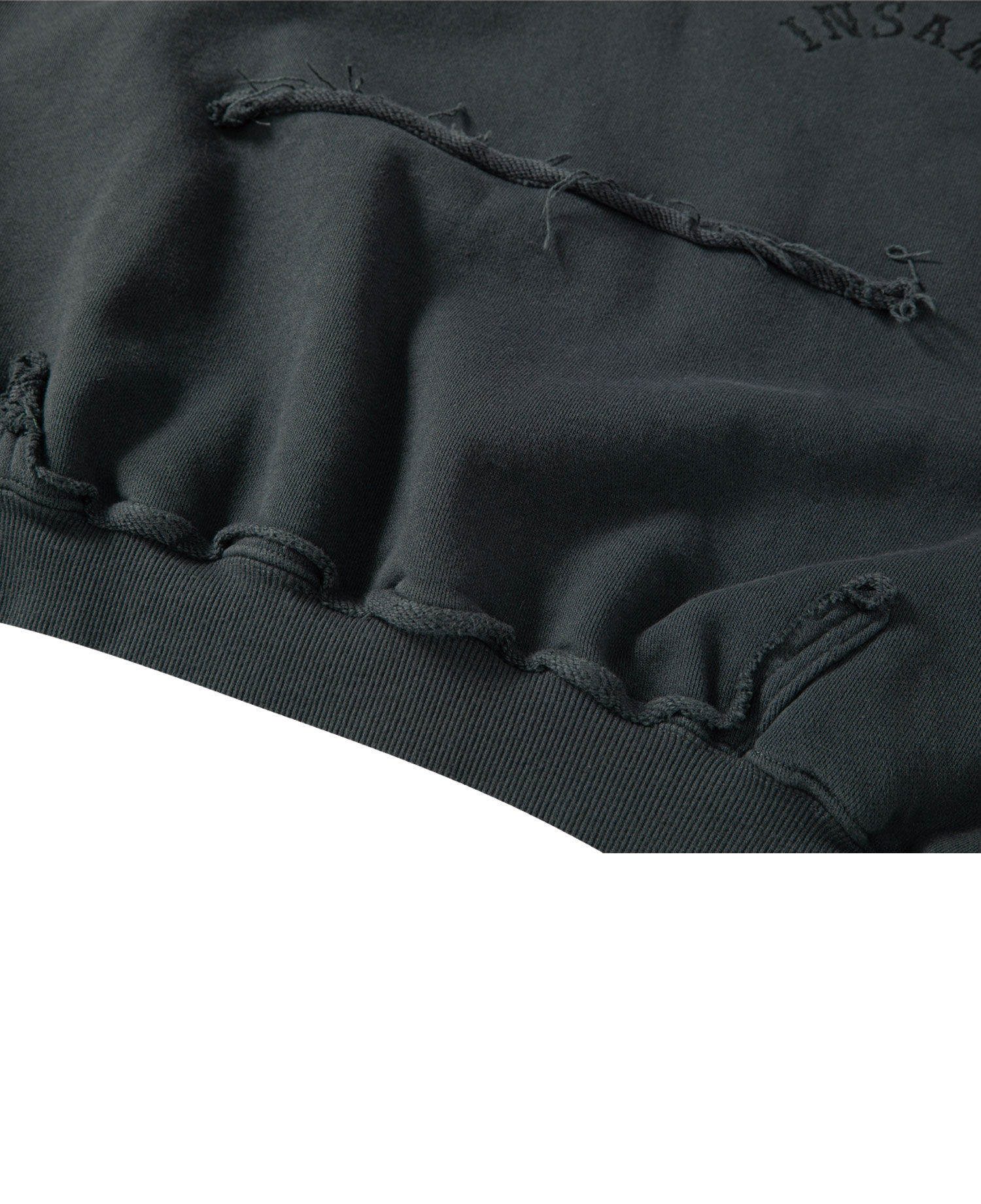 INSANE DISTRESSED HOODIE_BLACK