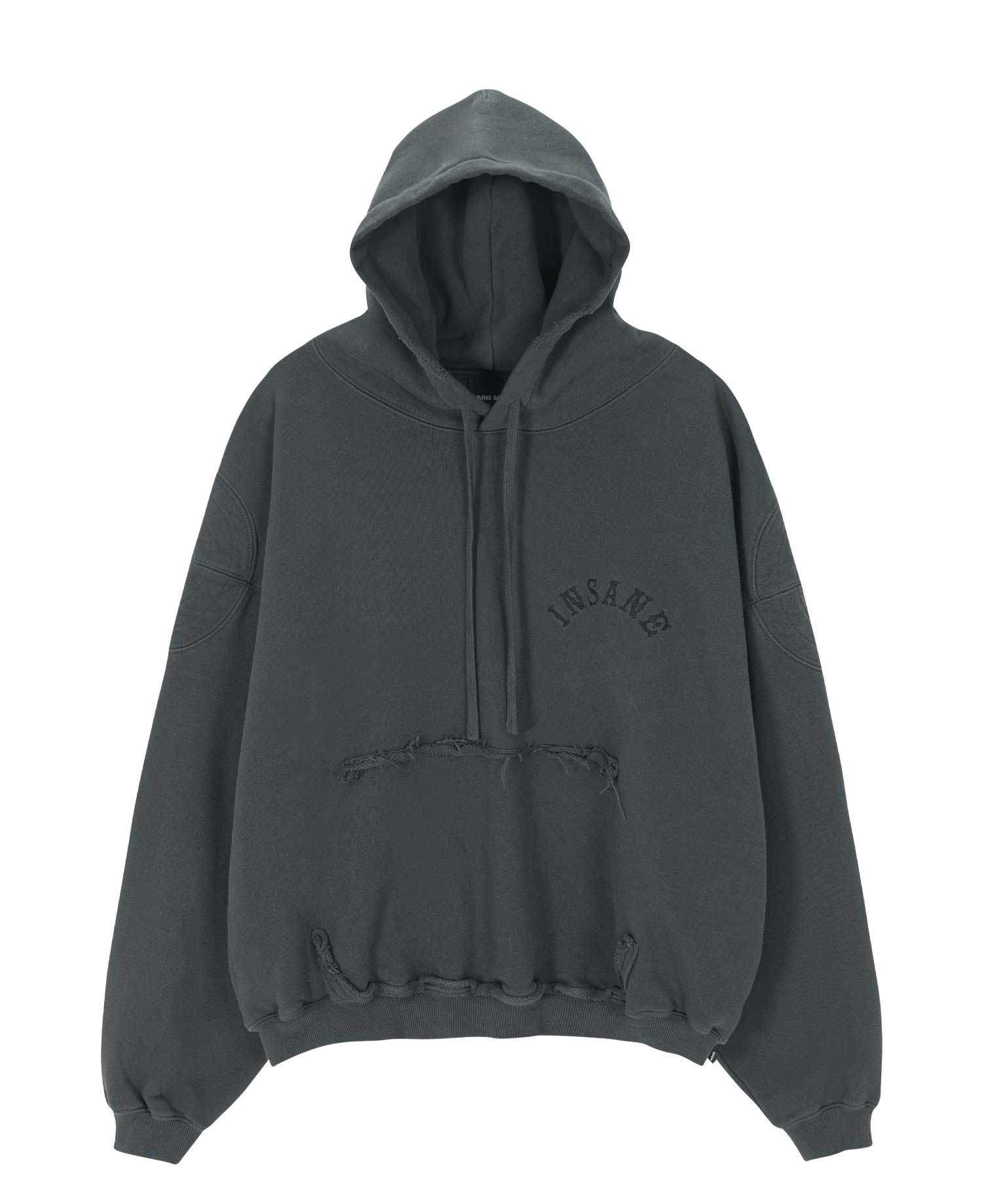 INSANE DISTRESSED HOODIE_BLACK