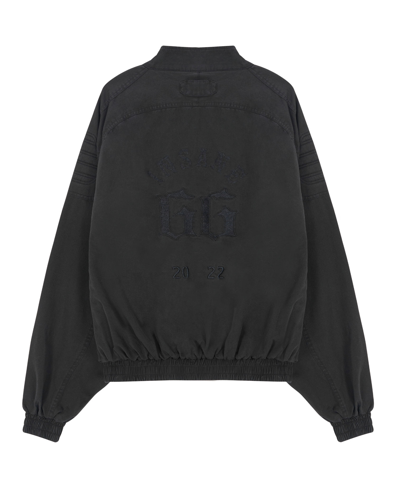 INSANE PADDED SHOULDER HARRINGTON JACKET_BLACK