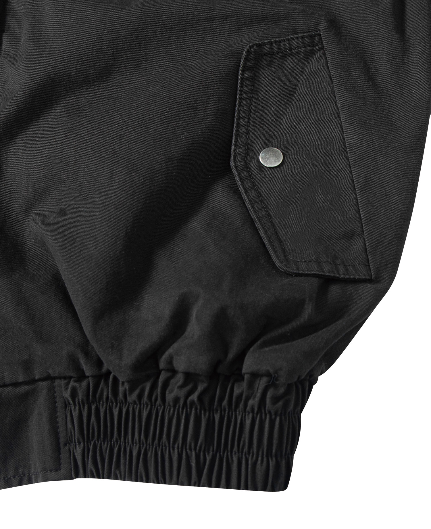 INSANE PADDED SHOULDER HARRINGTON JACKET_BLACK