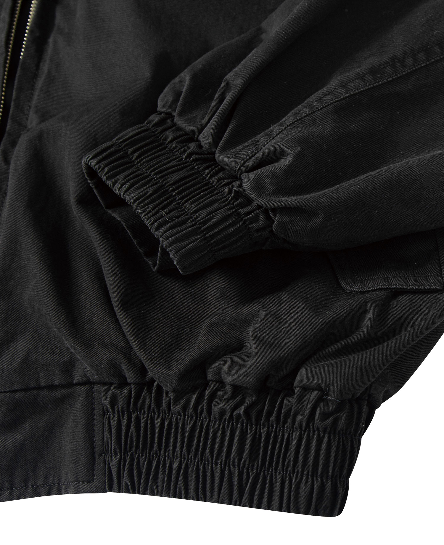 INSANE PADDED SHOULDER HARRINGTON JACKET_BLACK