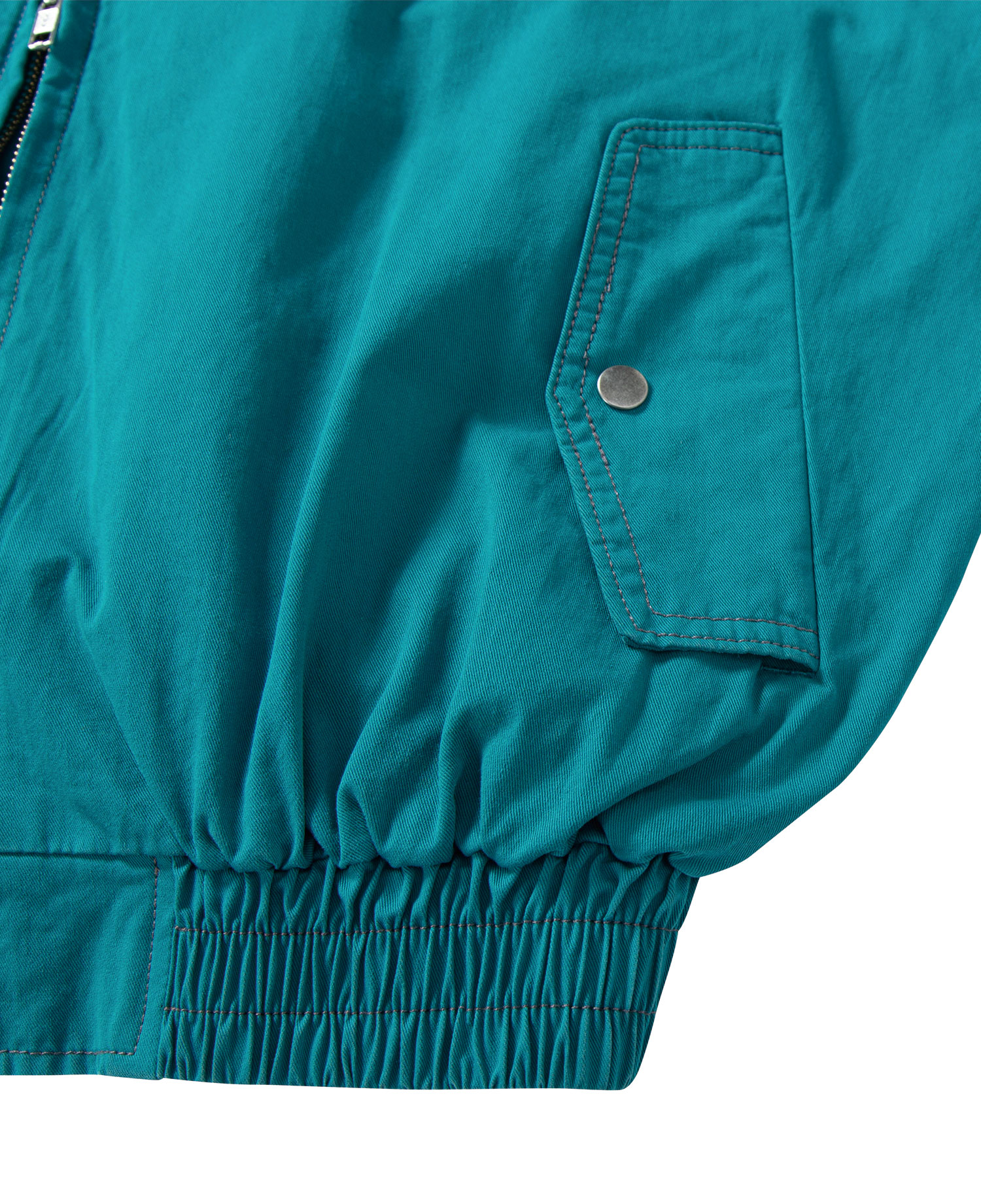 INSANE PADDED SHOULDER HARRINGTON JACKET_TEAL