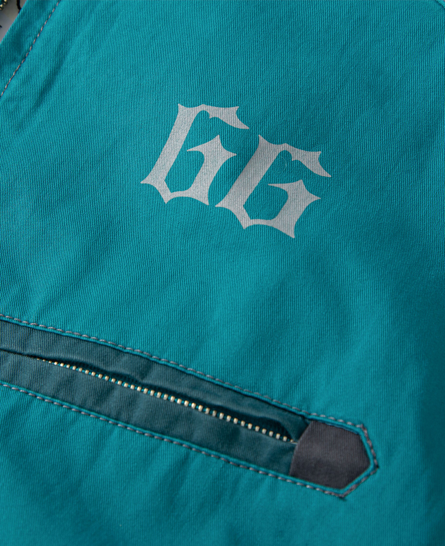 INSANE PADDED SHOULDER HARRINGTON JACKET_TEAL