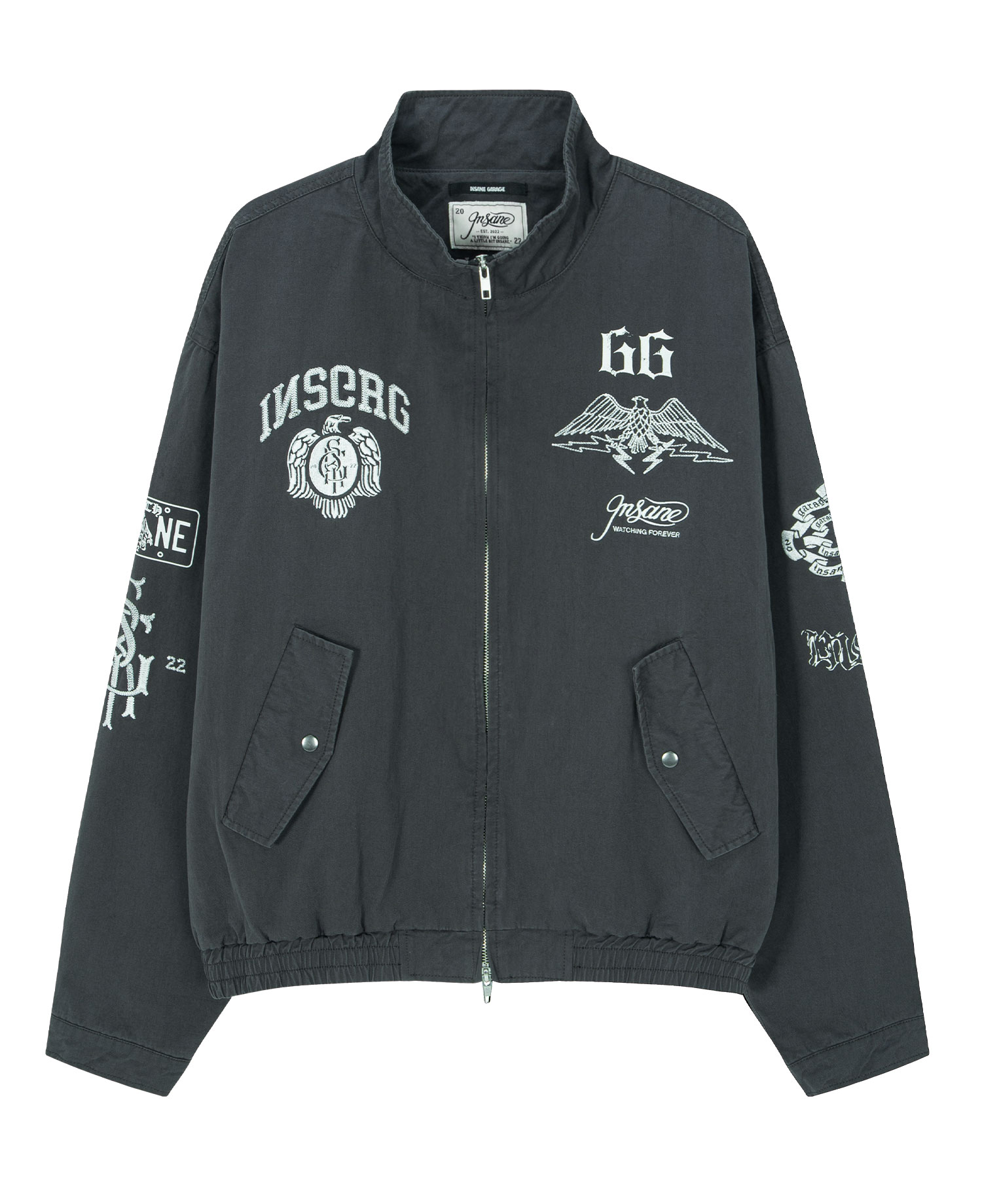 INSANE HARRINGTON JACKET_CHARCOAL