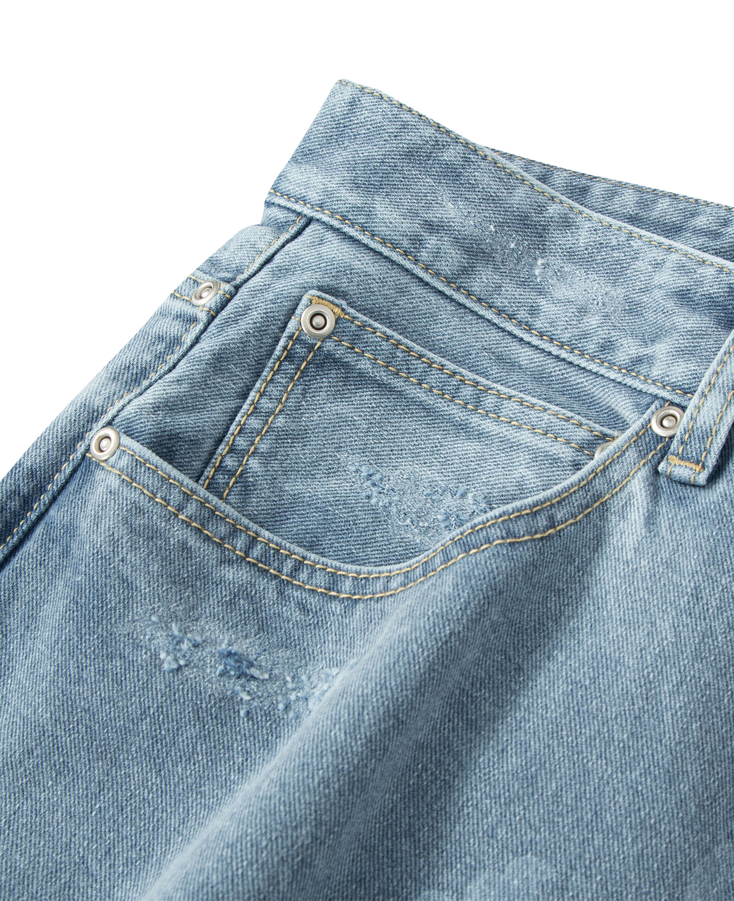 INSANE PAINT SPLATTER JEANS_LIGHT INDIGO