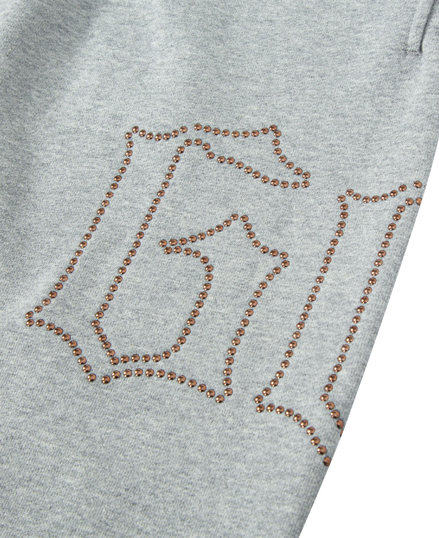 INSANE RHINESTONE SWEAT PANTS_MELANGE GREY