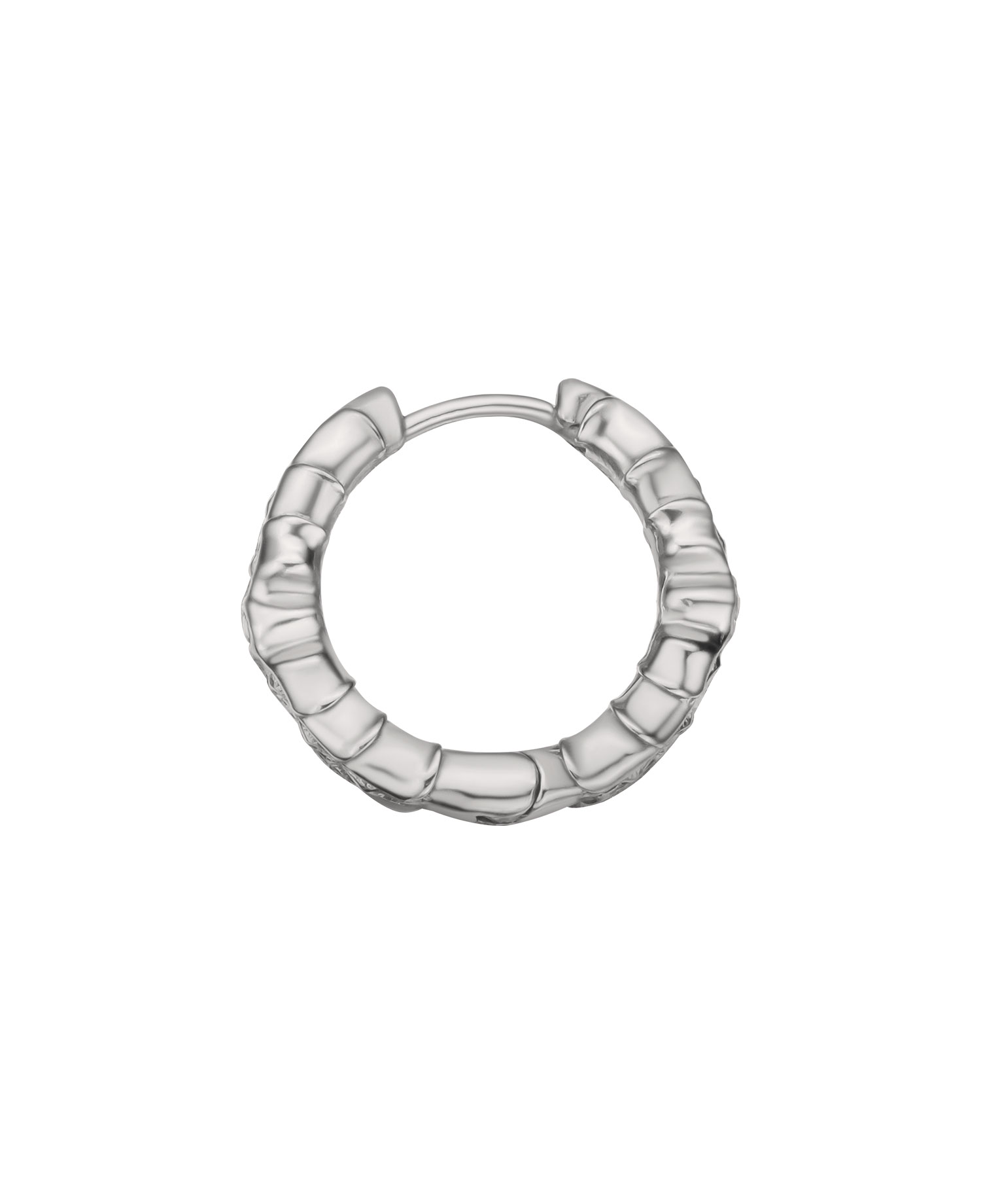 INSANE FLAME HOOP EARRINGS_SILVER