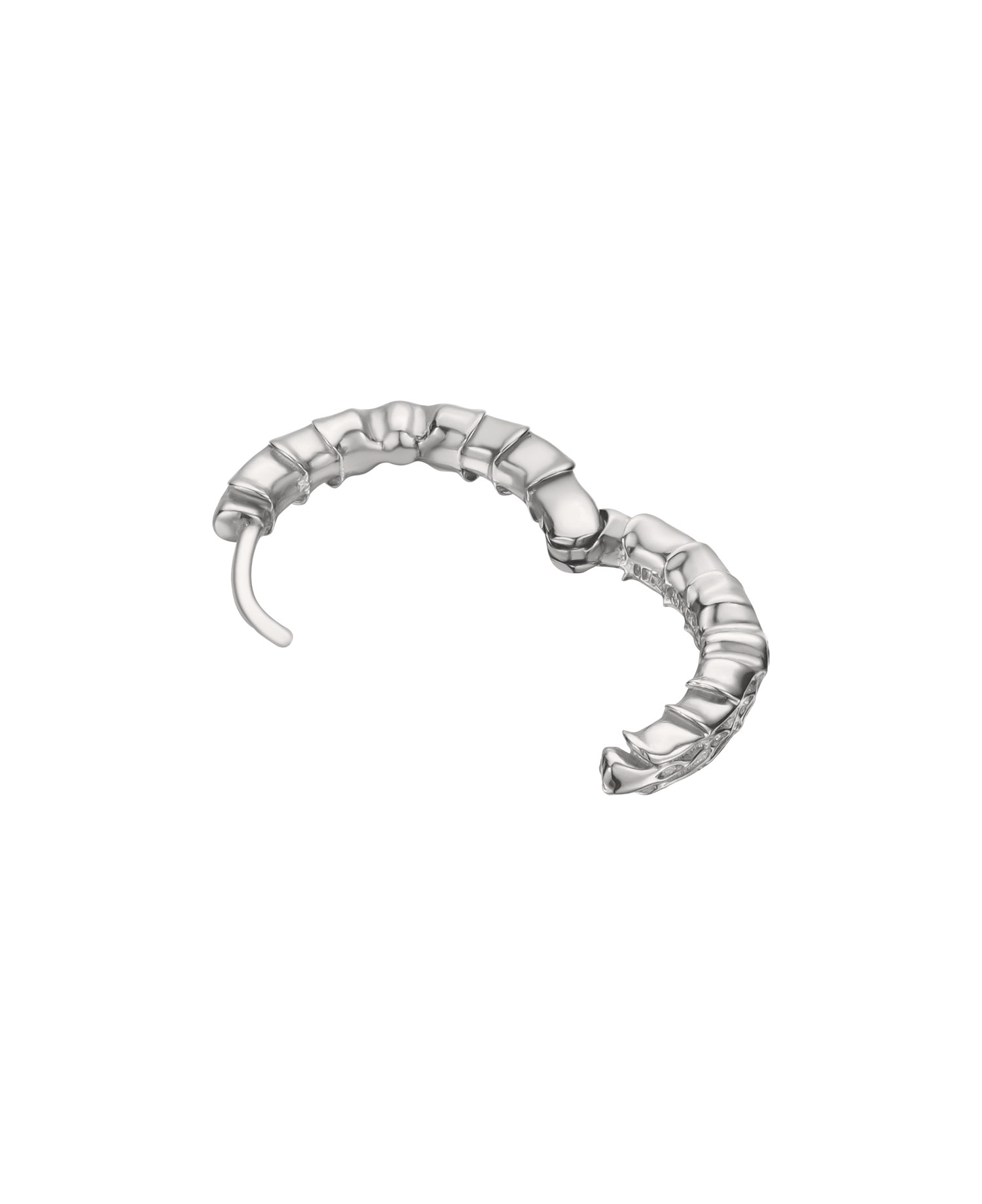 INSANE FLAME HOOP EARRINGS_SILVER