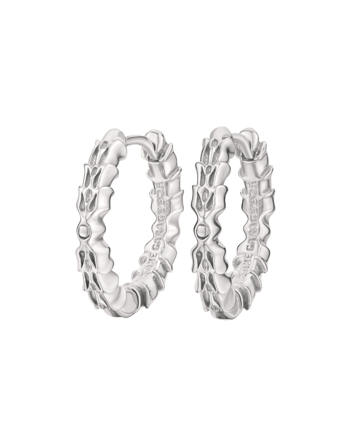 INSANE FLAME HOOP EARRINGS_SILVER