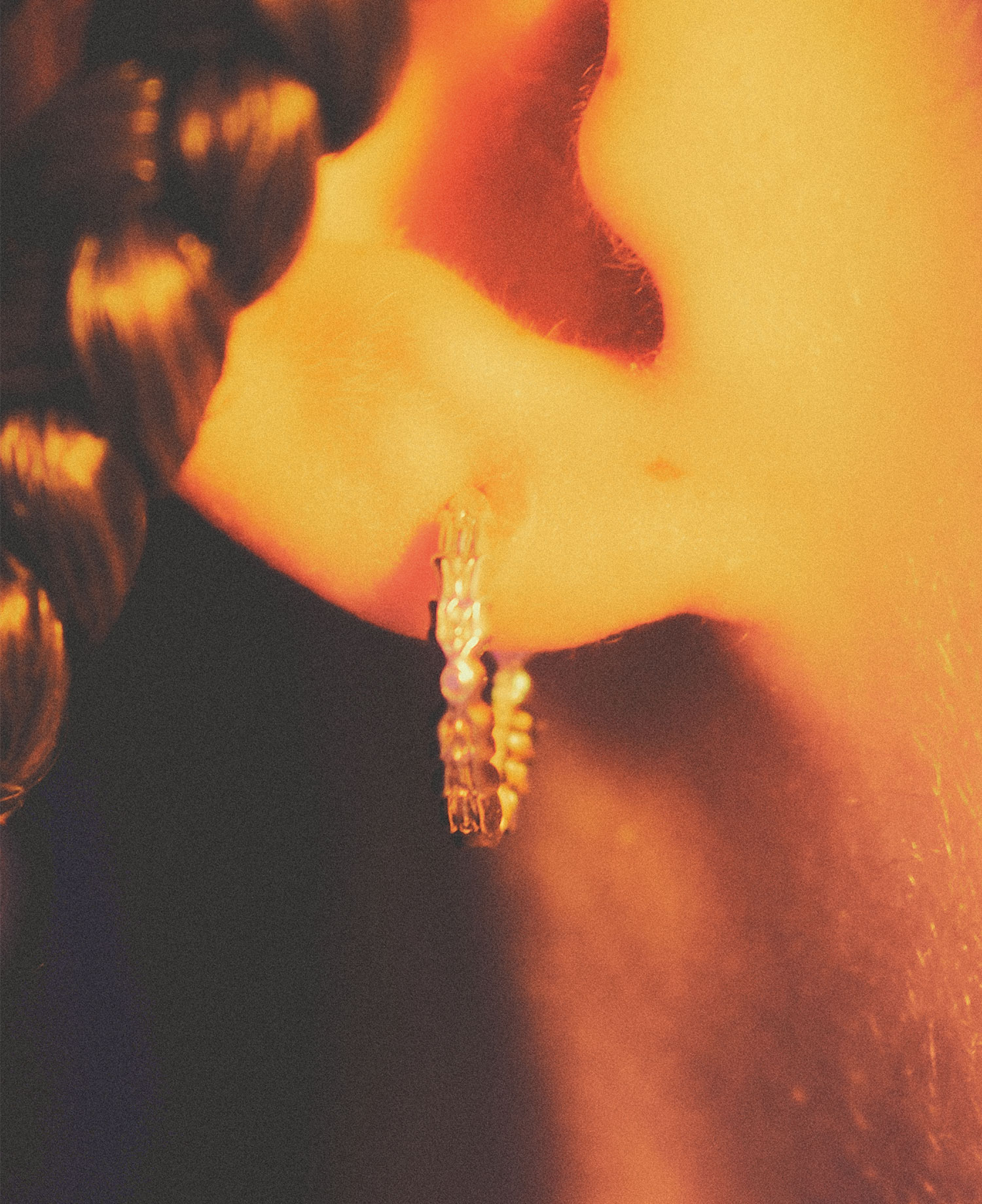 INSANE FLAME HOOP EARRINGS_SILVER