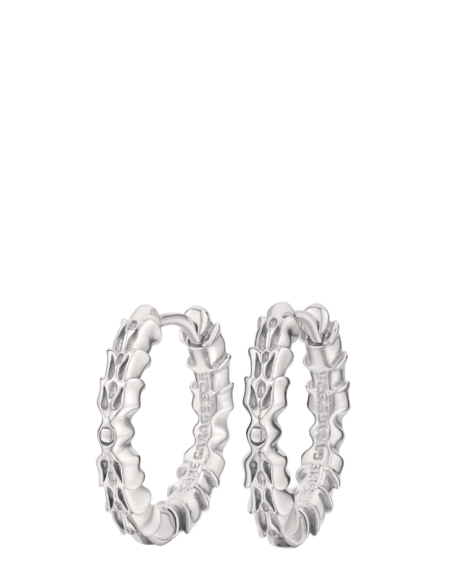 INSANE FLAME HOOP EARRINGS_SILVER