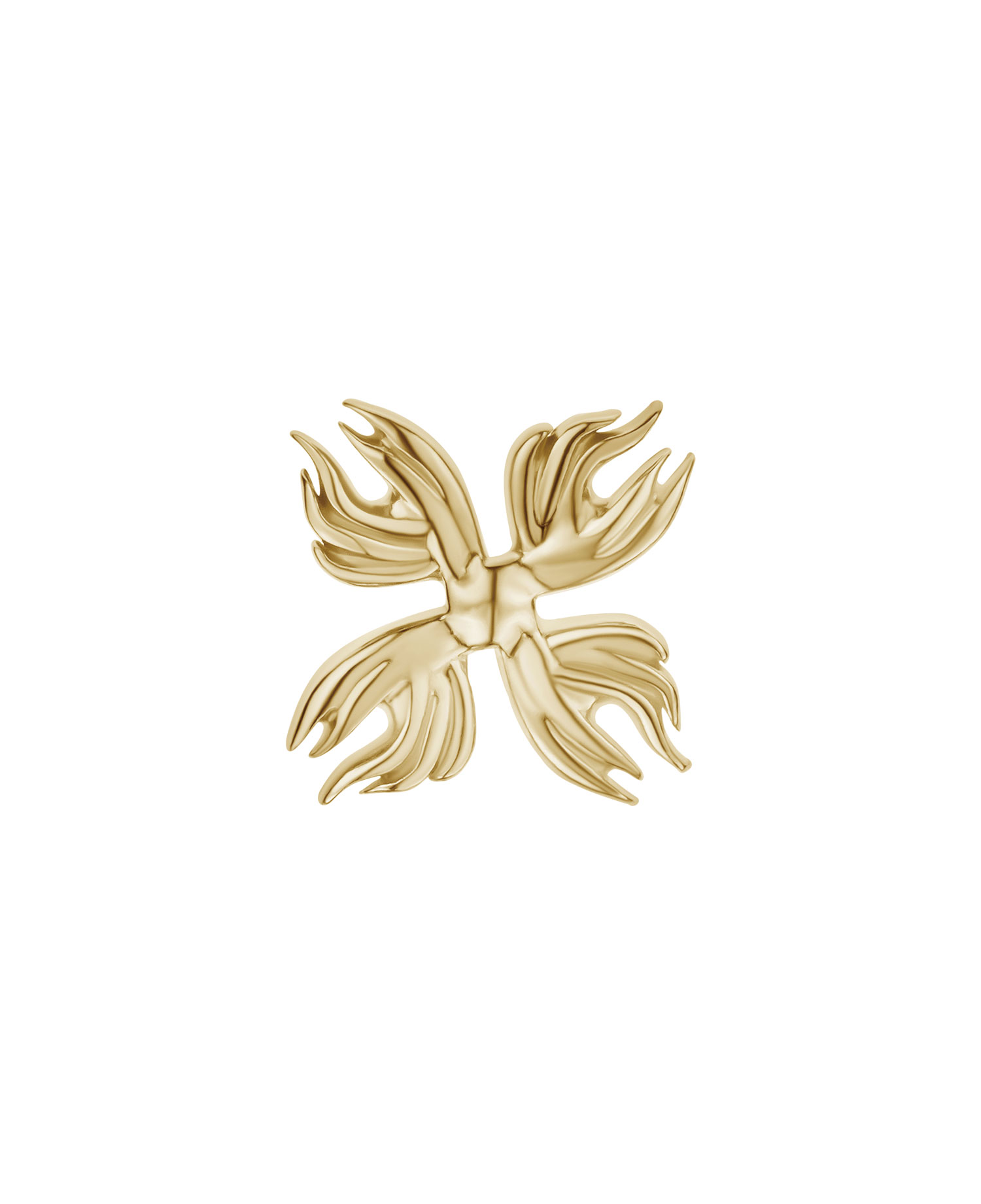 INSANE FLAME CLOVER EARRINGS_GOLD