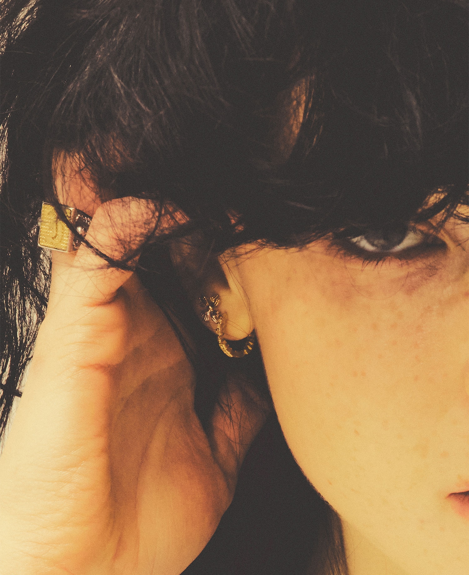 INSANE FLAME HOOP EARRINGS_GOLD