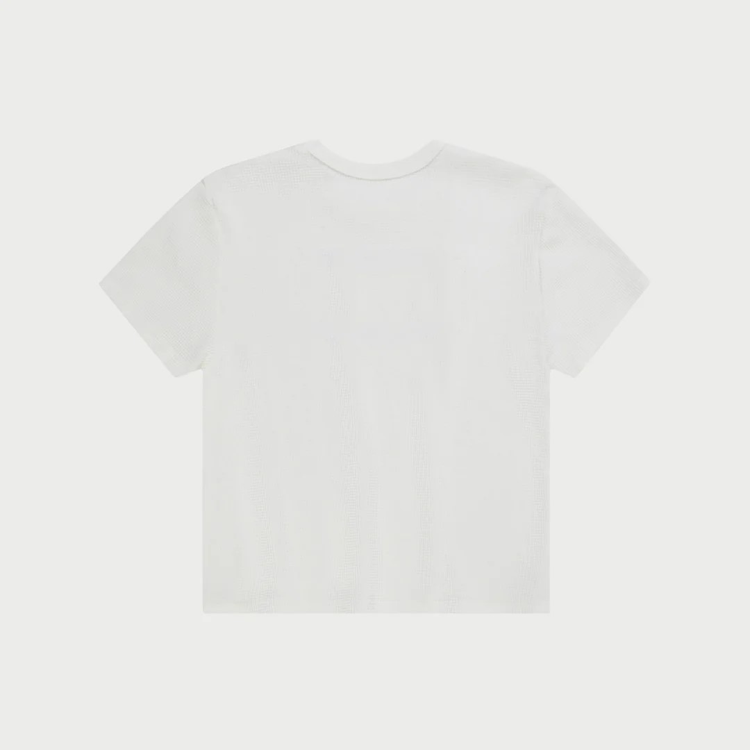 [CHERRY LA] THERMAL BABY TEE_VINTAGE WHITE