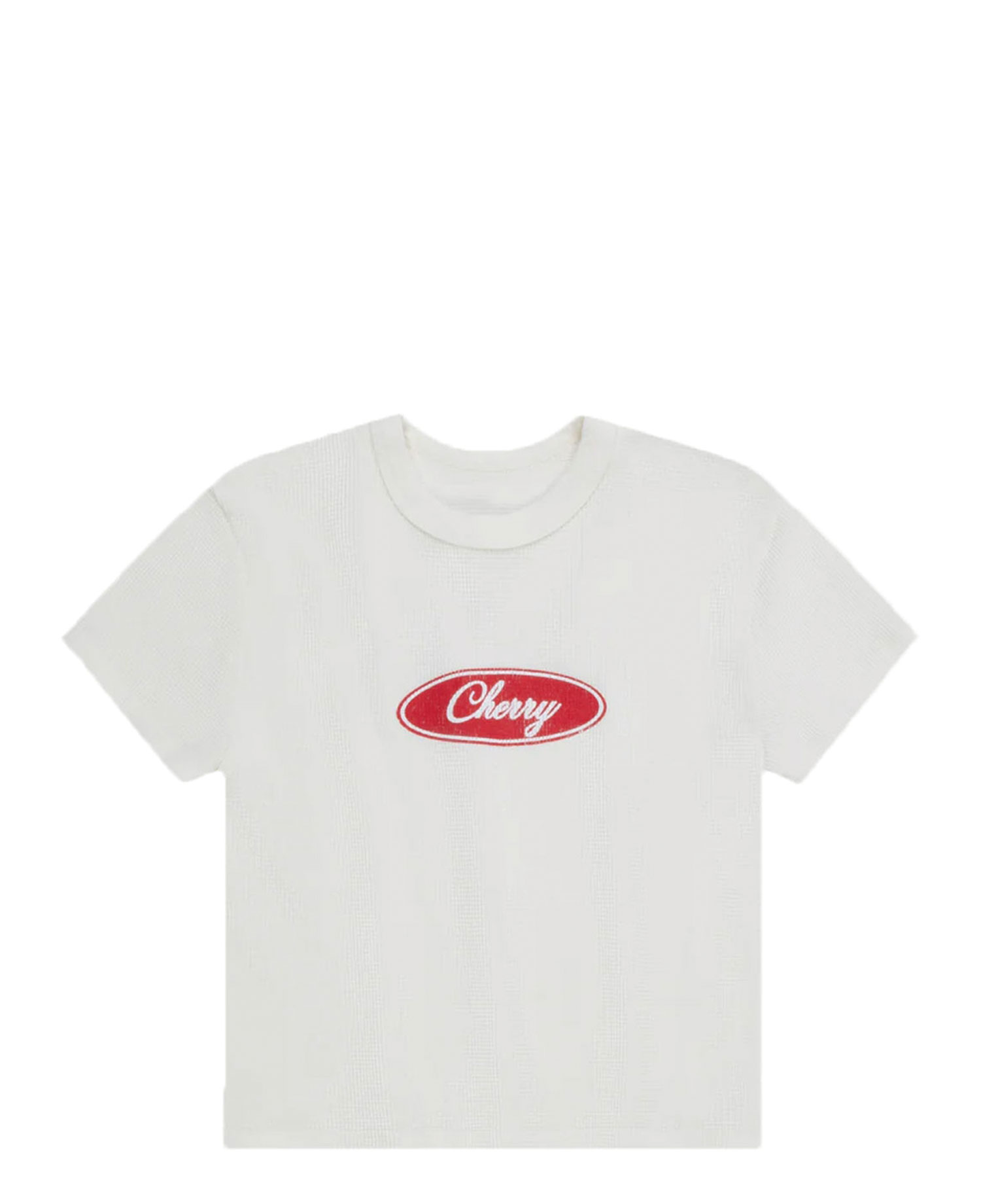 [CHERRY LA] THERMAL BABY TEE_VINTAGE WHITE