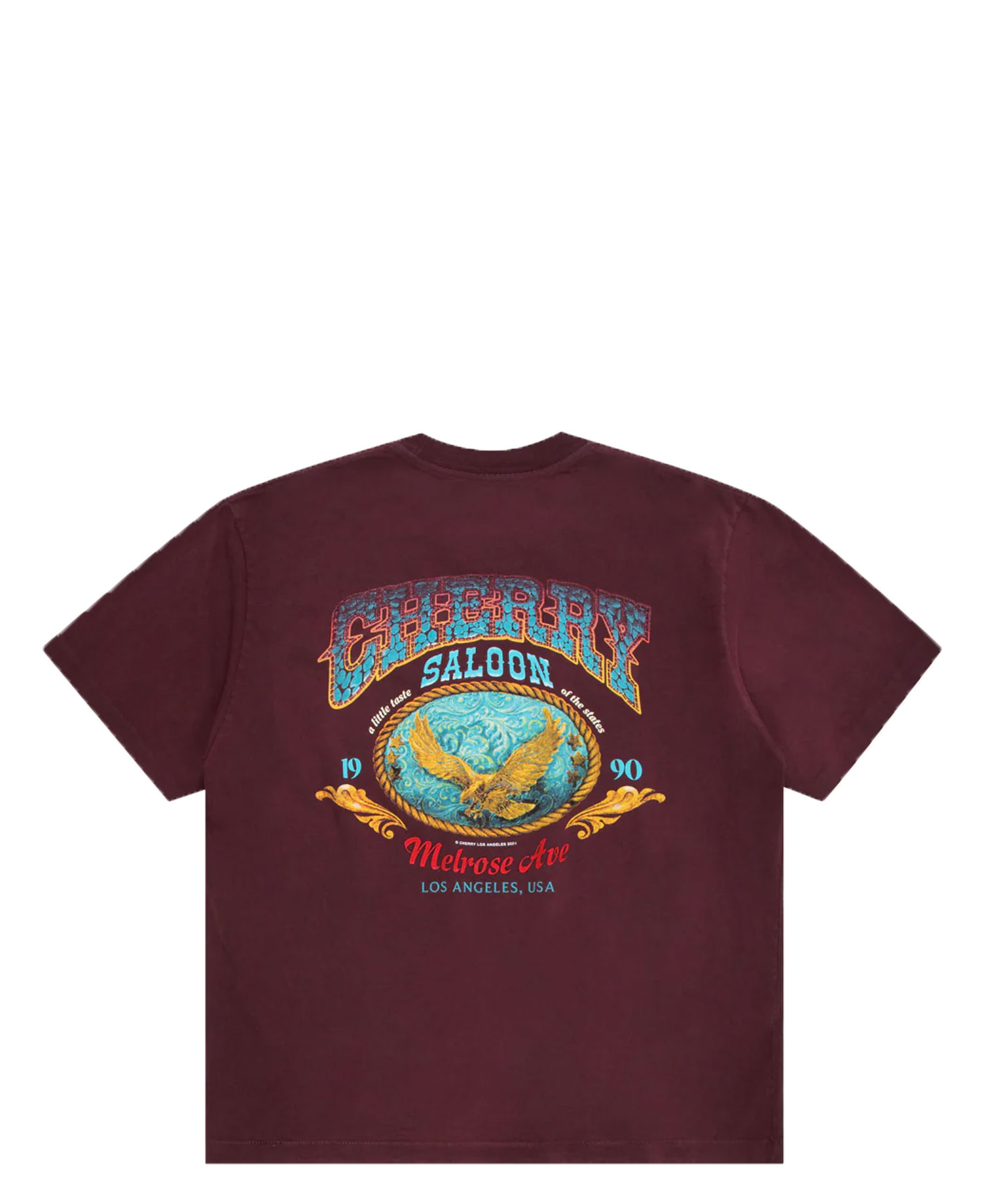 [CHERRY LA] SALOON POCKET T-SHIRT_MAROON