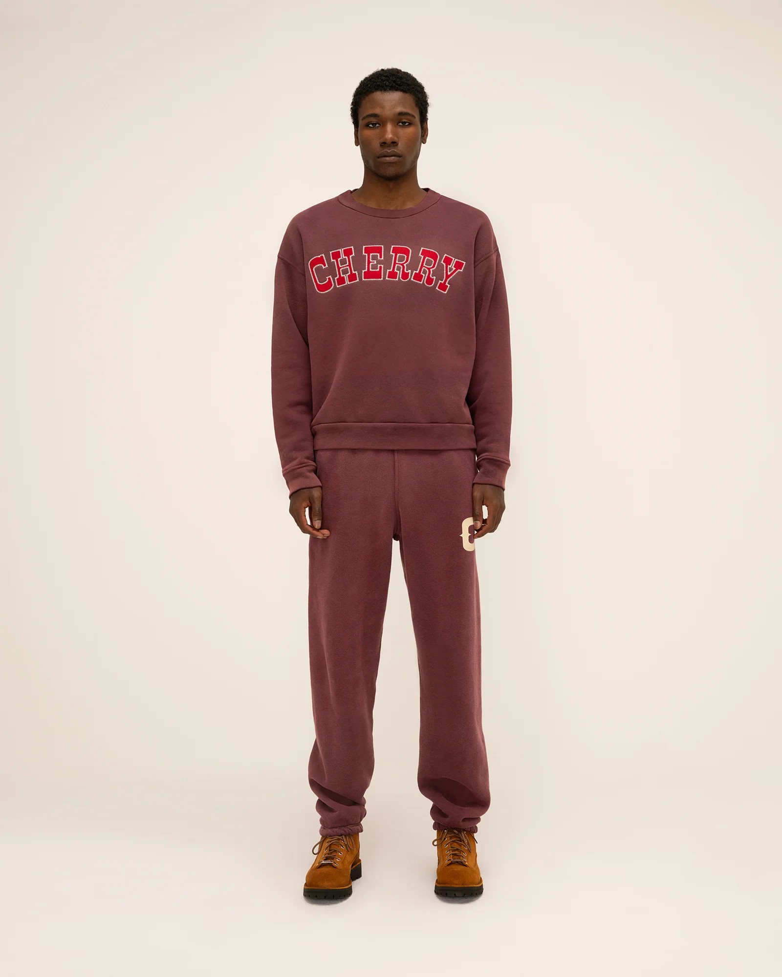 [CHERRY LA] VINTAGE ATHLETIC CREWNECK_MAROON