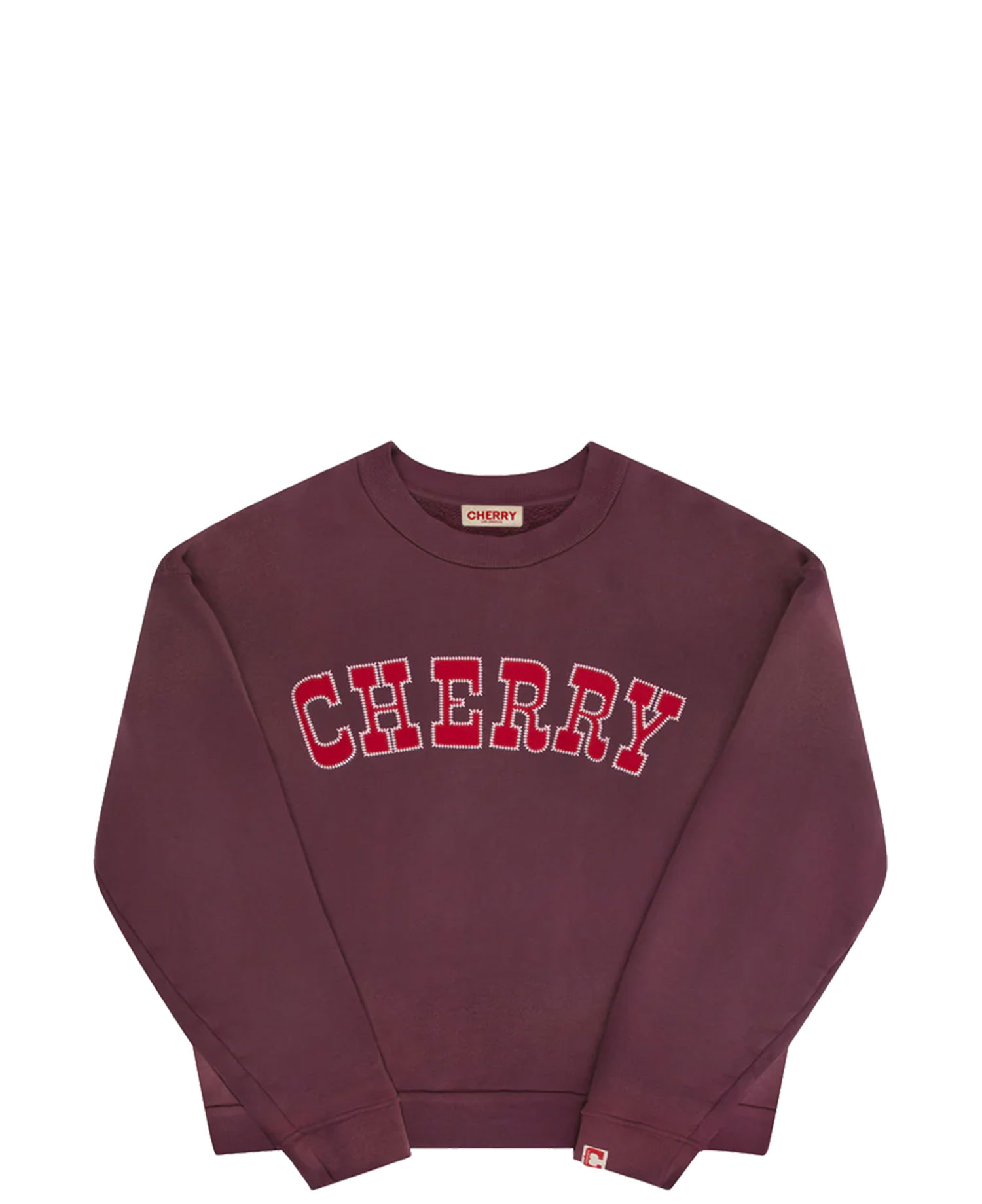 [CHERRY LA] VINTAGE ATHLETIC CREWNECK_MAROON