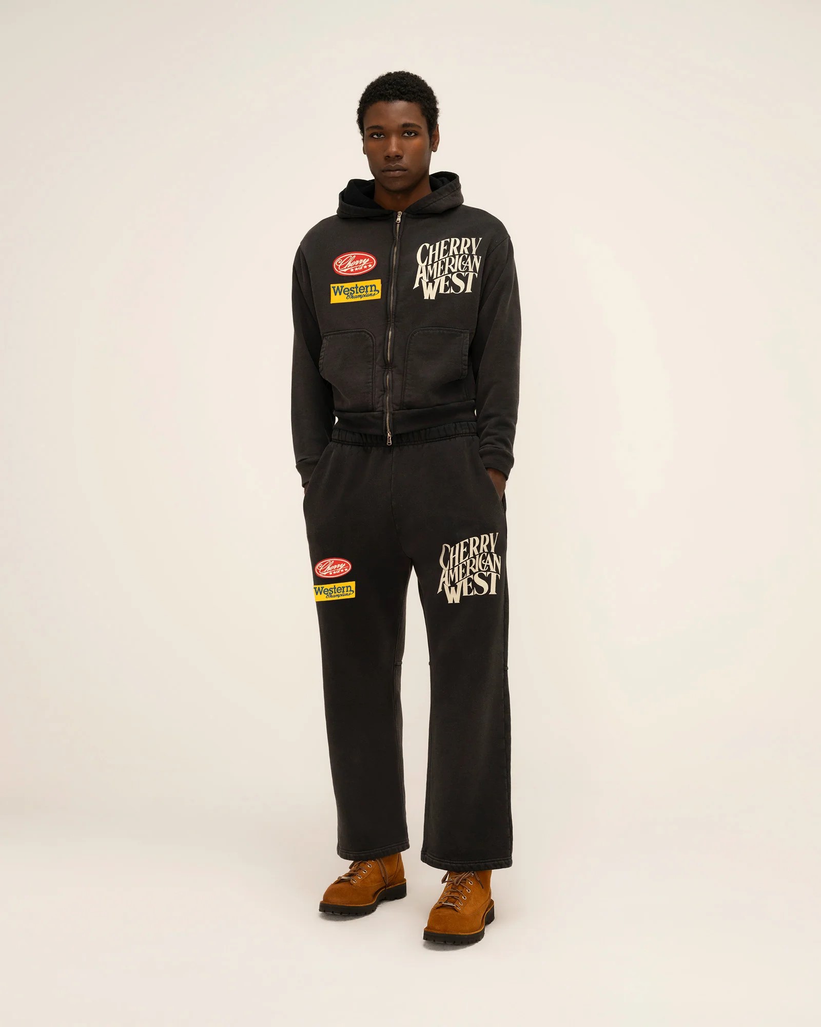 [CHERRY LA] RODEO CHAMP ZIP UP HOODIE_BLACK