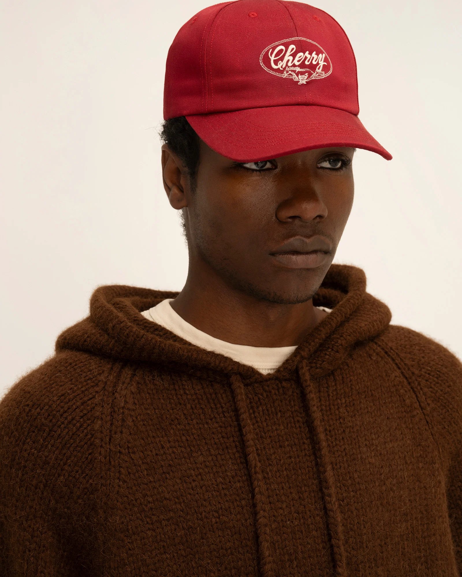 [CHERRY LA] HORSE POWER UNSTRUCTURED HAT_RED