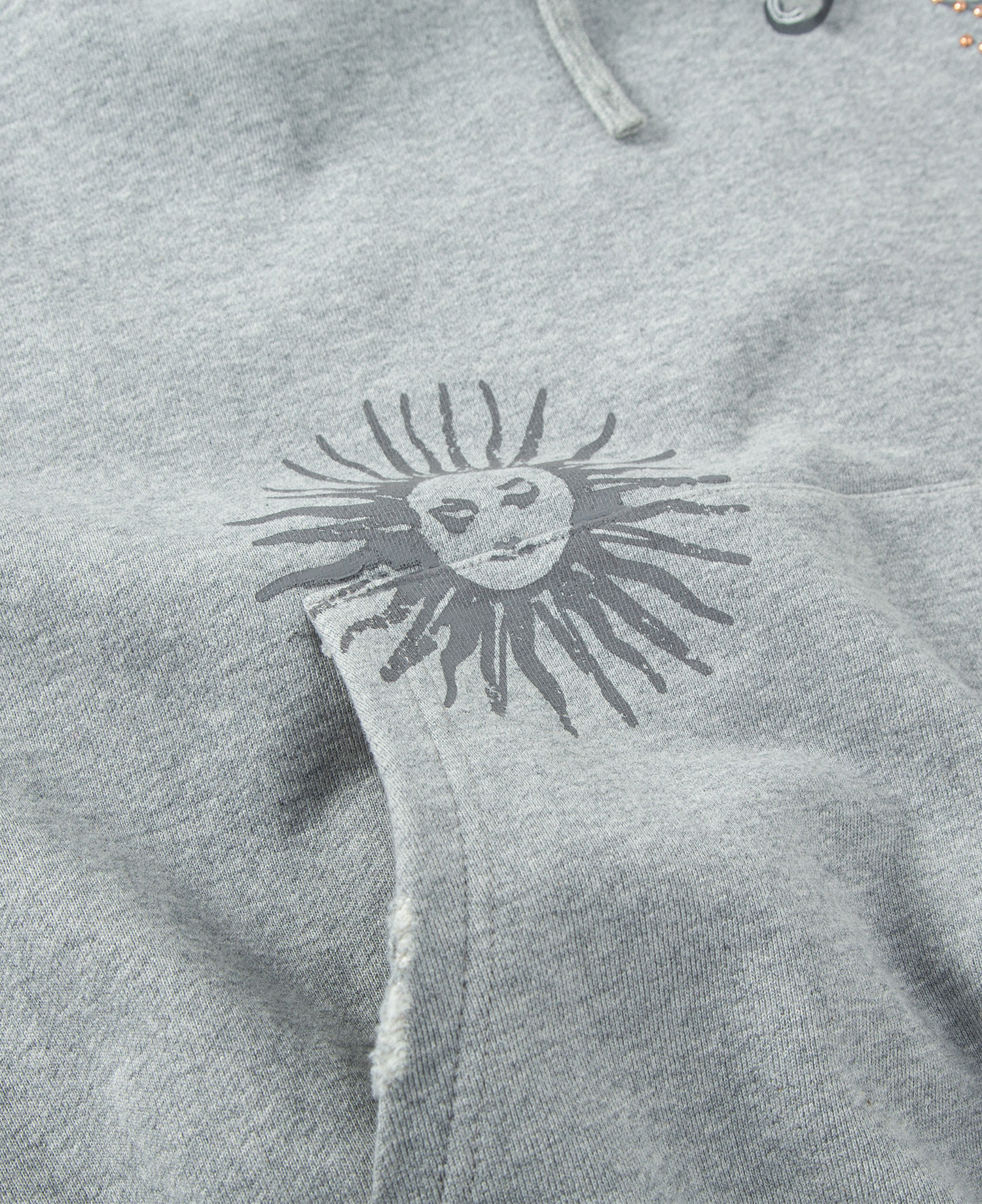 INSANE RHINESTONE HOODIE_MELANGE GREY