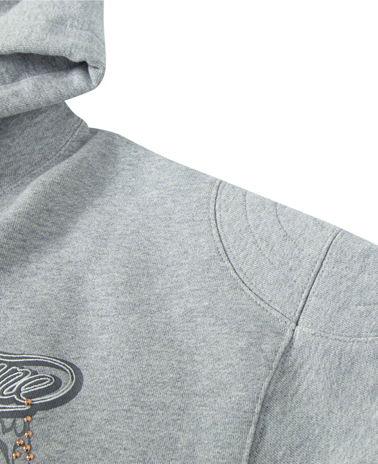 INSANE RHINESTONE HOODIE_MELANGE GREY