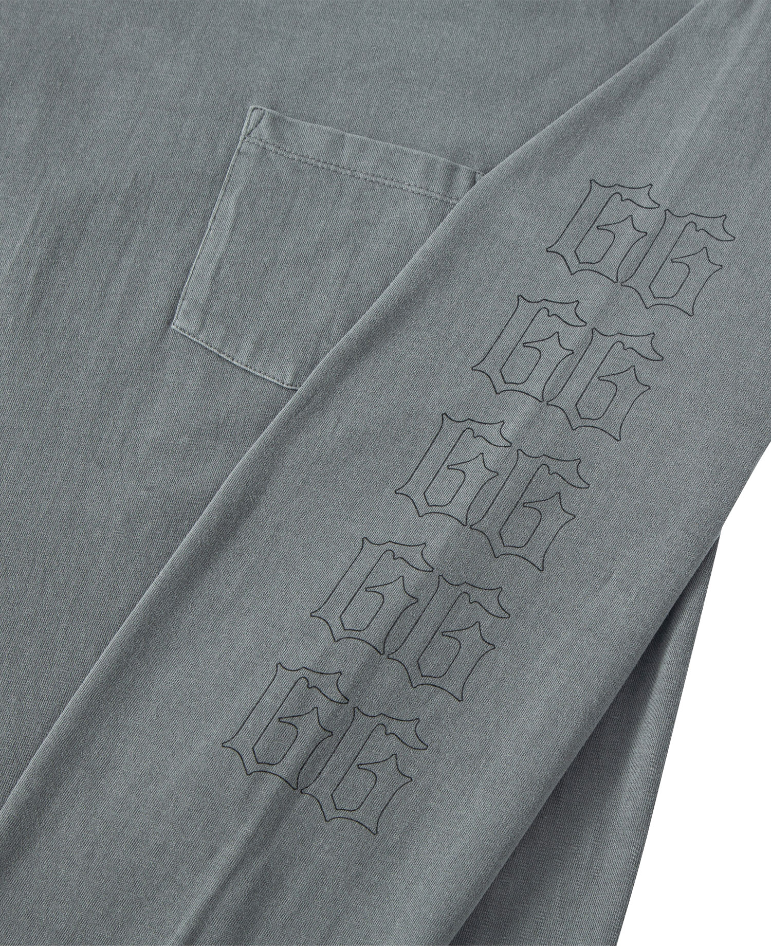 [EMPTY EXCLUSIVE] INSANE GRAPHIC POCKET LONG SLV_CHARCOAL
