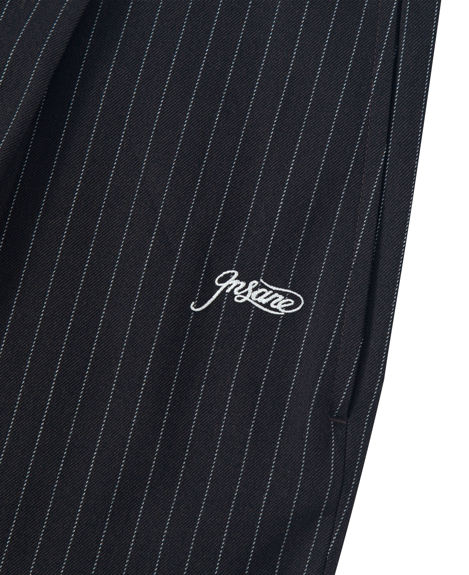 INSANE TAILORED PIN STRIPE SHORTS_BROWN