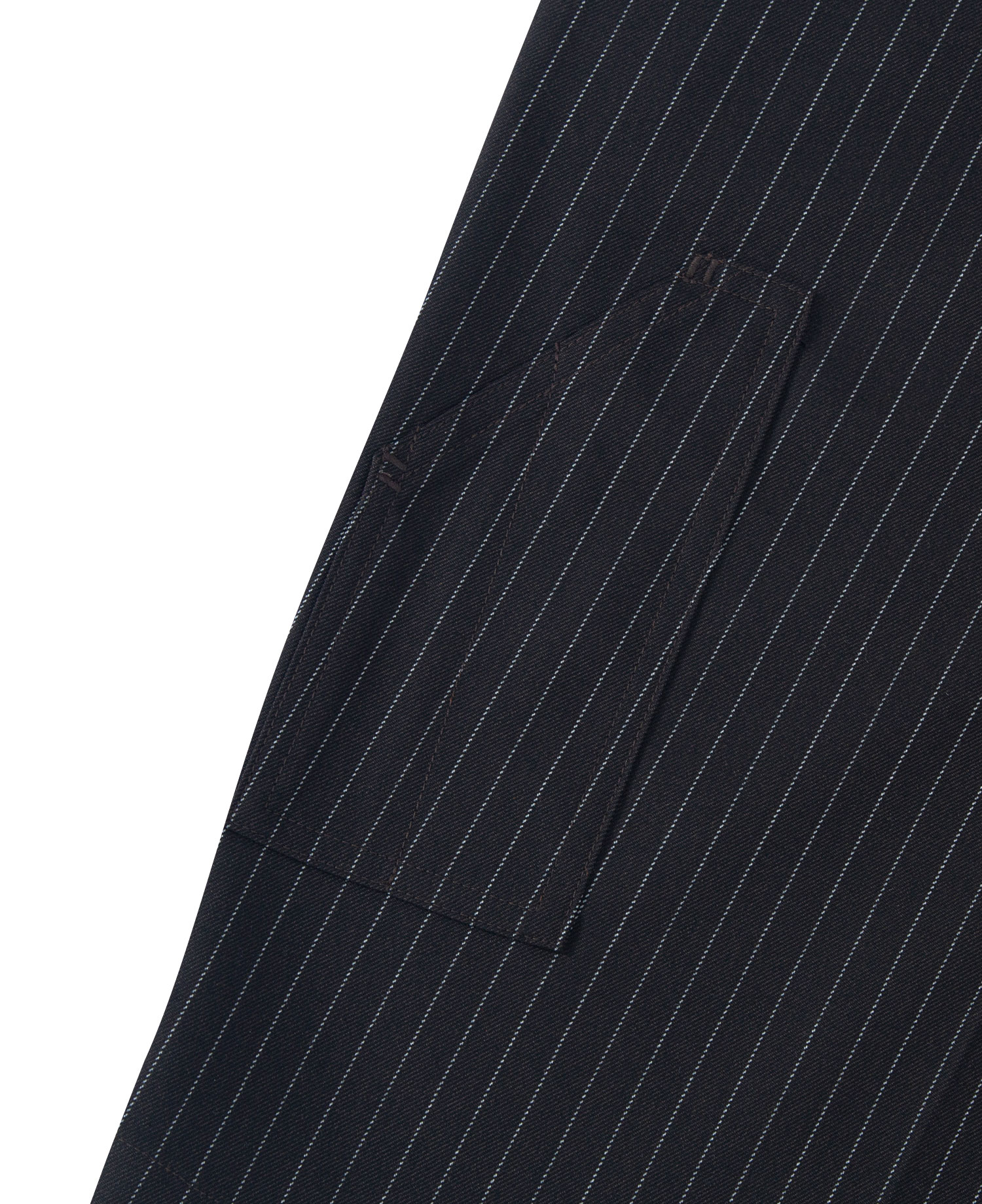 INSANE TAILORED PIN STRIPE SHORTS_BROWN