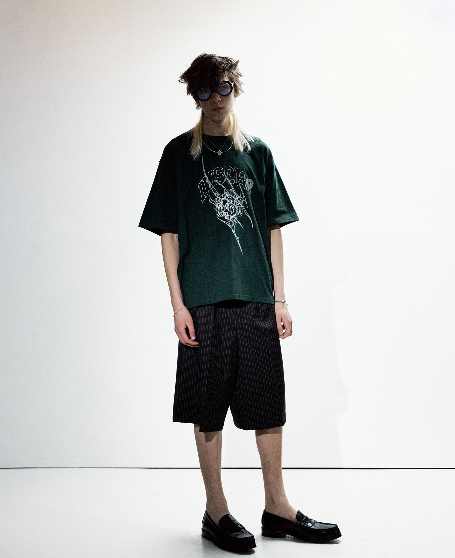 INSANE TAILORED PIN STRIPE SHORTS_BROWN