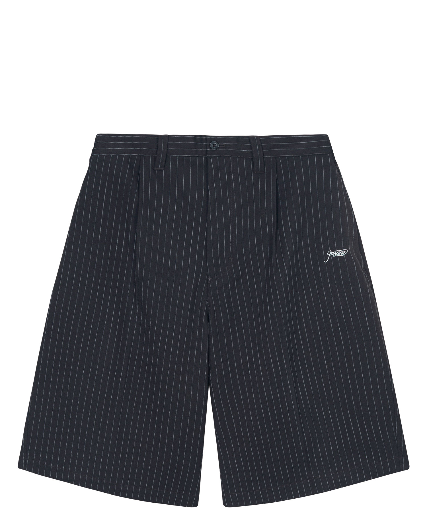 INSANE TAILORED PIN STRIPE SHORTS_BROWN