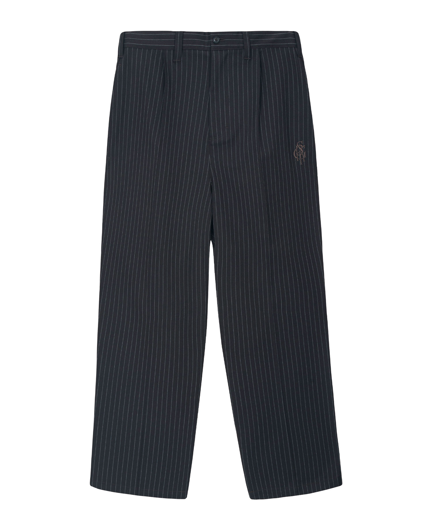 INSANE TAILORED PIN STRIPE SLACKS_BROWN