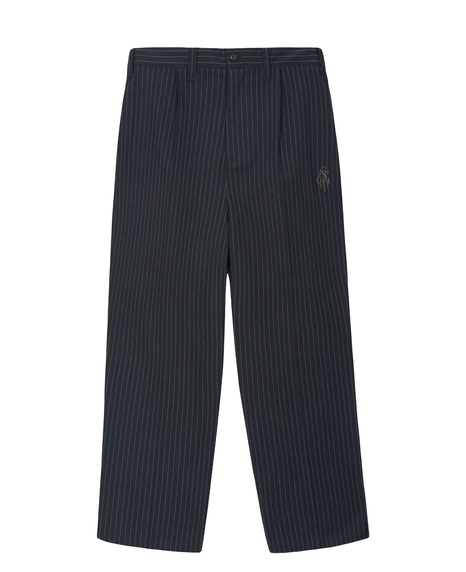 INSANE TAILORED PIN STRIPE SLACKS_BROWN
