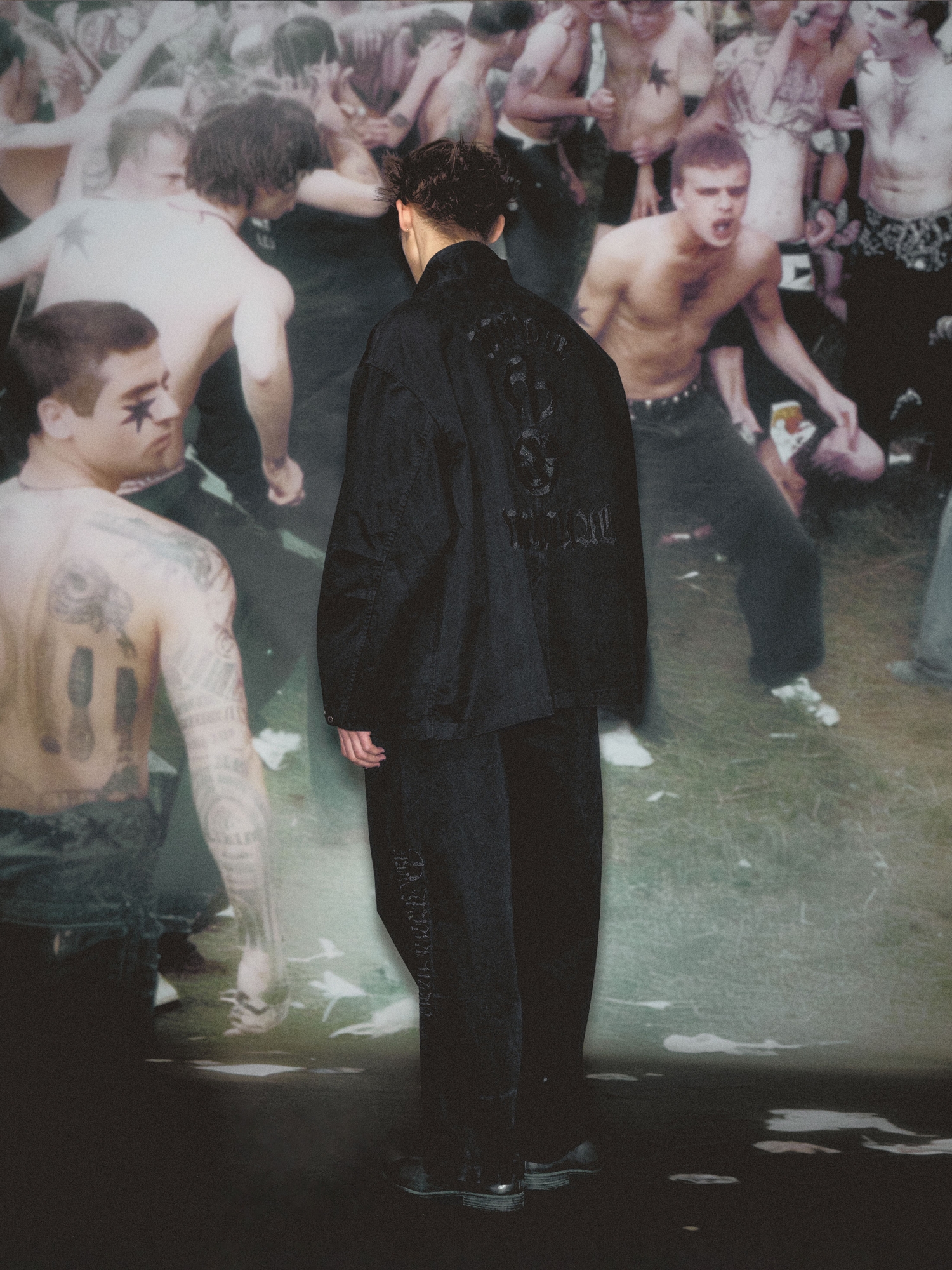 [NOMANUAL] WASHED TWO TUCK PANTS_WASHED BLACK