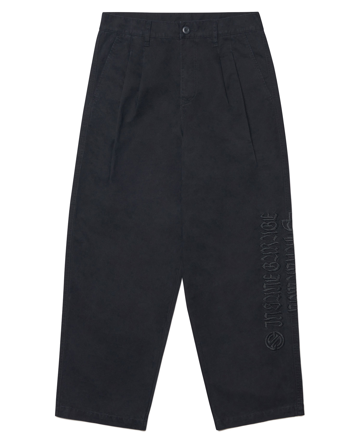 [NOMANUAL] WASHED TWO TUCK PANTS_WASHED BLACK
