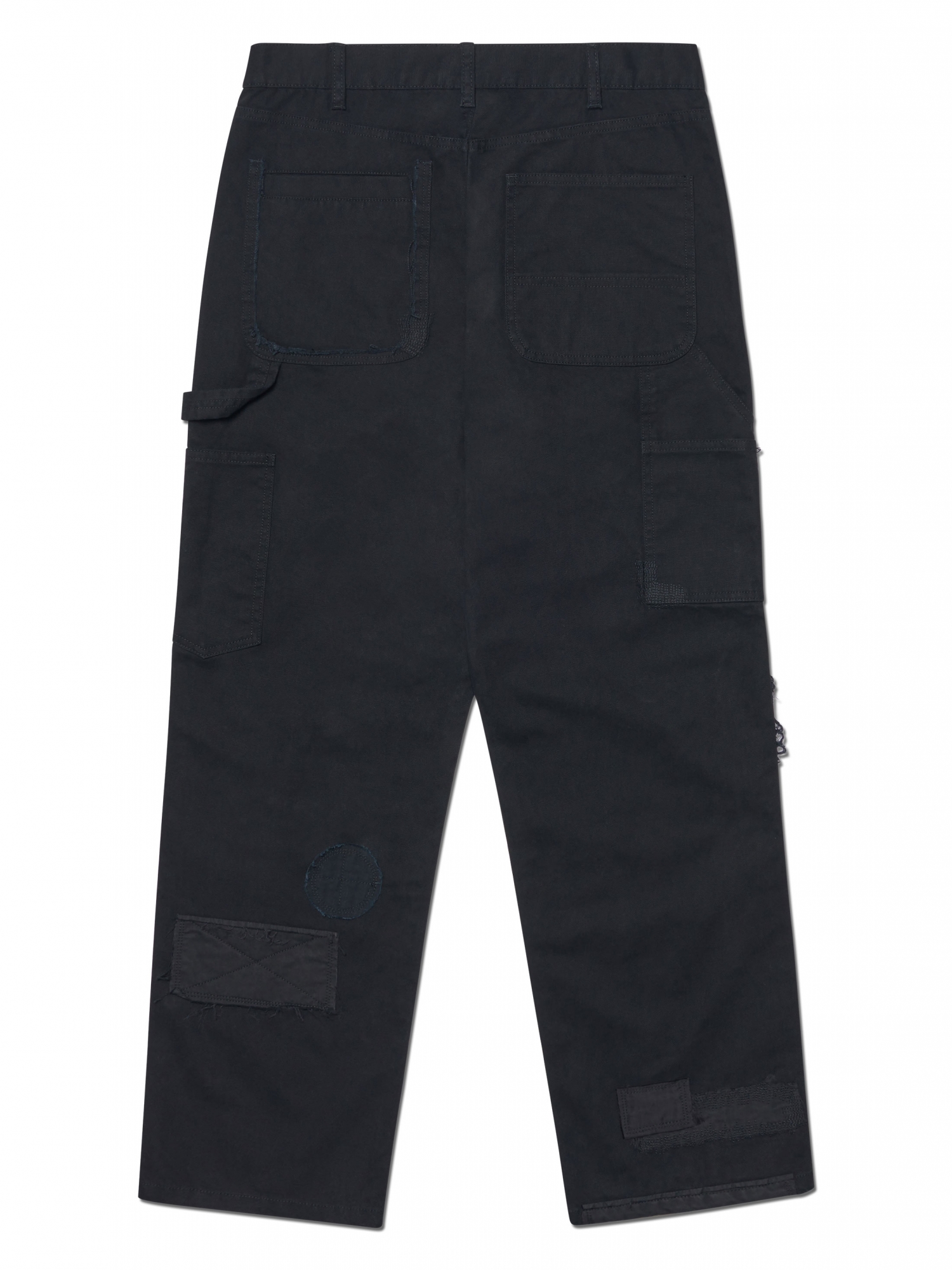 [NOMANUAL] VTG DAMAGED WORK PANTS_WASHED BLACK